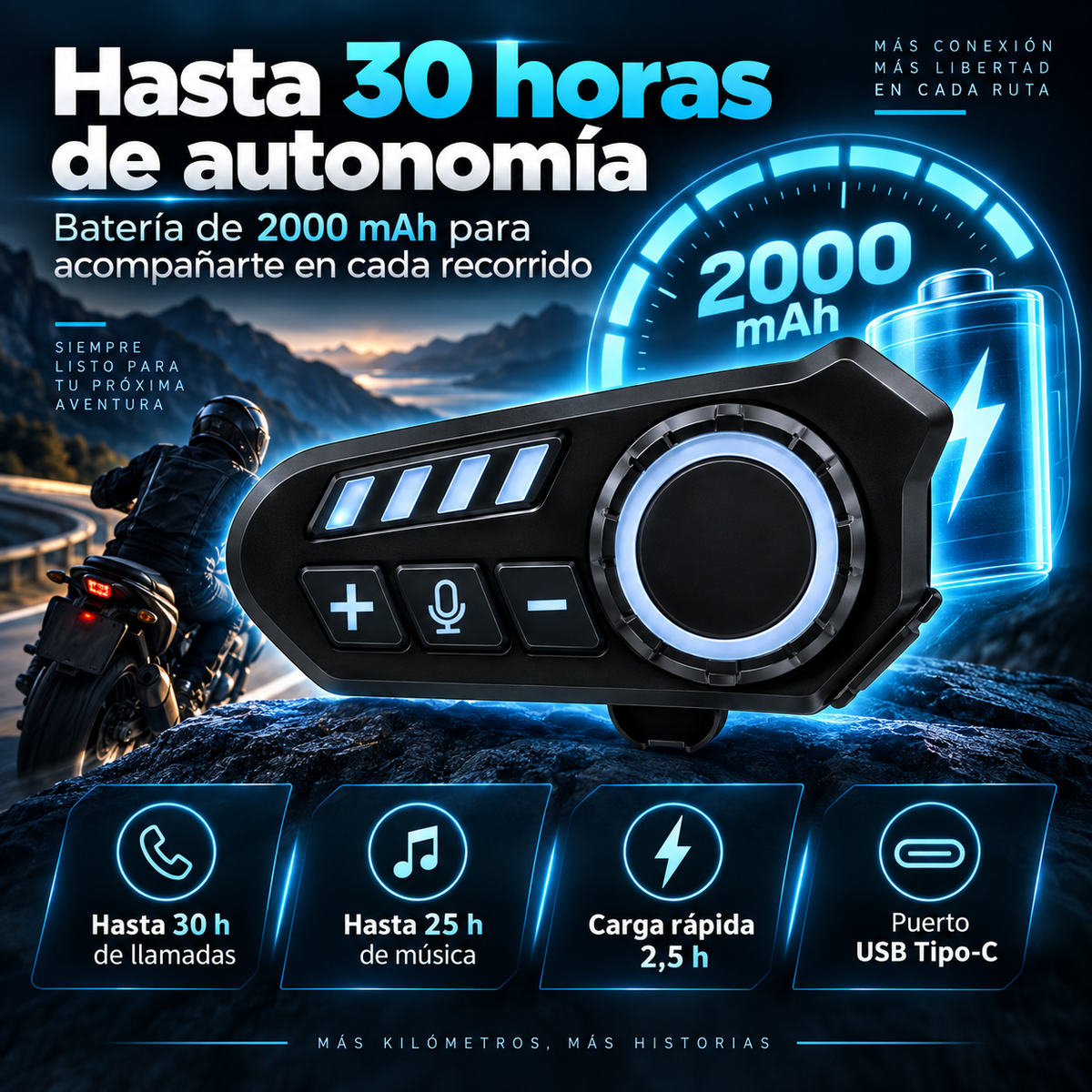 RoadTalk™ Intercomunicador para moto